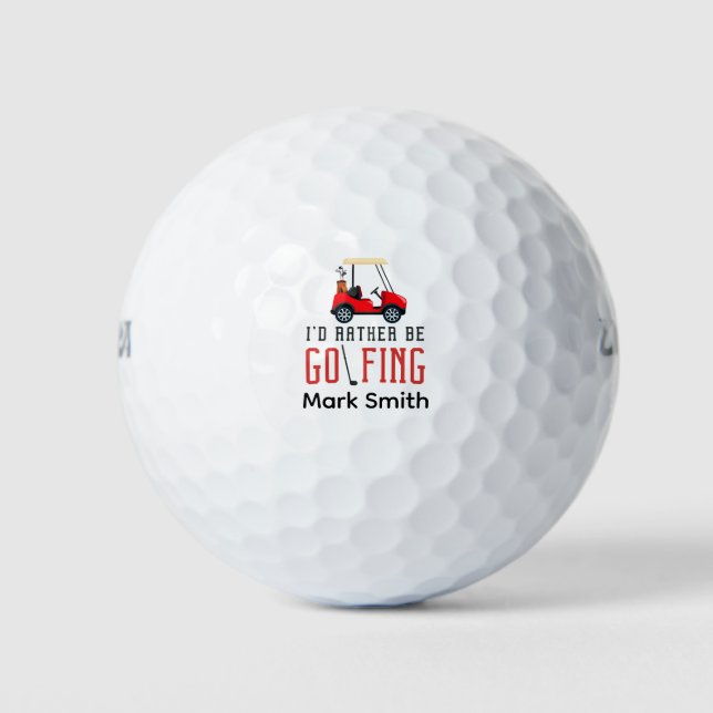 Golf funny saying for golfer  balls (Front)