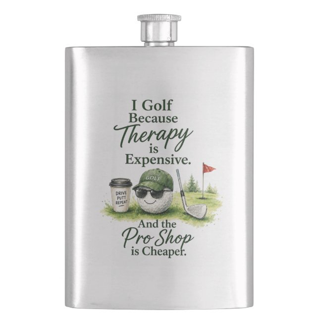 Golf Funny saying for golfer home decoration  Hip Flask (Front)