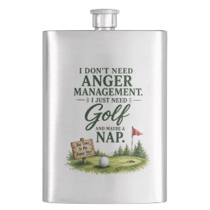 Golf Funny saying for golfer home decoration Hip Flask