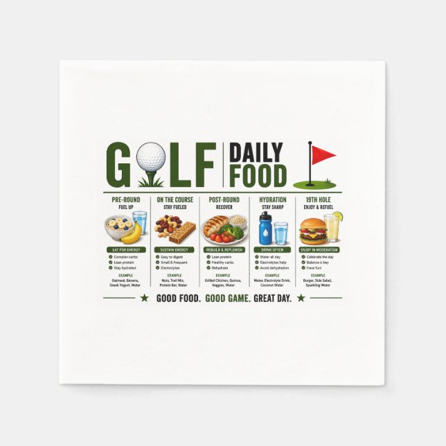Golf funny saying for golfer napkin (Front)
