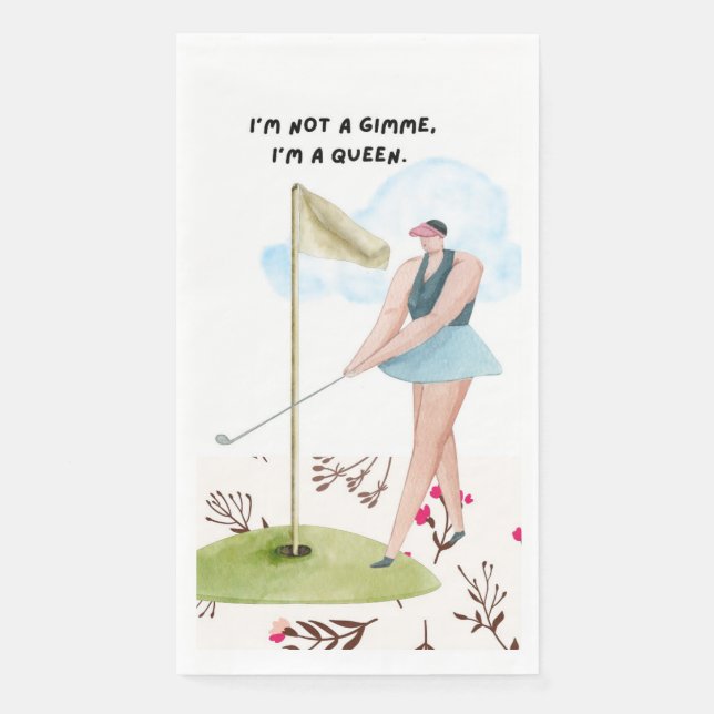 Golf Funny Saying for Golfer Napkin (Front)