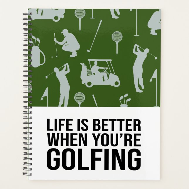Golf funny saying for golfer  planner (Front)