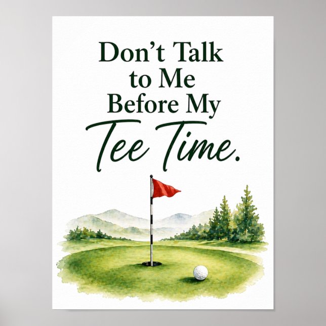 Golf funny saying for golfer poster (Front)
