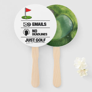 Golf Funny Saying Golfing  Retirement Hand Fan
