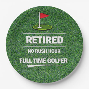 Golf Funny Saying Golfing Retirement Paper Plate