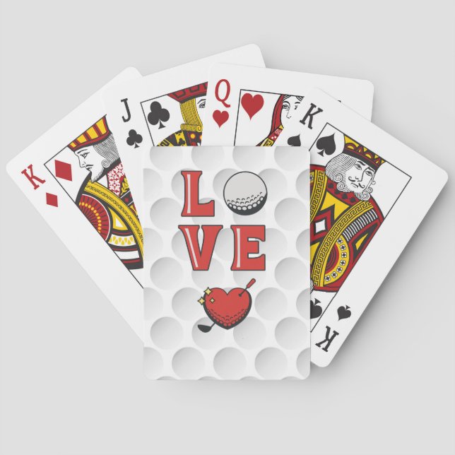 Golf Funny Saying LOVE  for Golfer Playing Cards (Back)