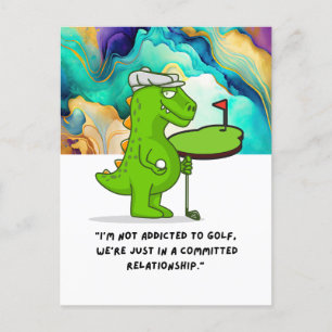 Golf funny saying quote for golfer greeting postcard