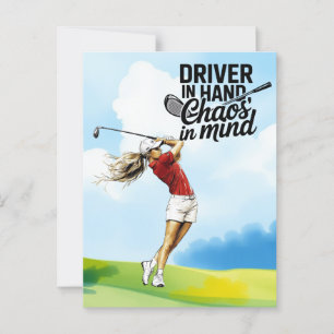 Golf funny saying quotes for golfer greeting postcard