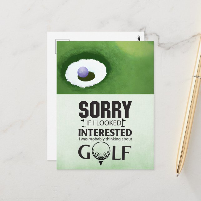 Golf Funny Saying Quotes for Golfer  Postcard (Front/Back In Situ)