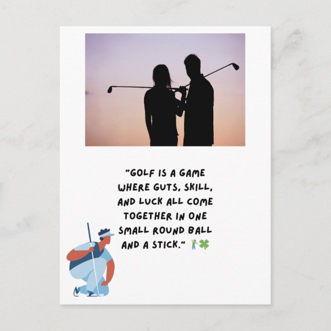 Golf Funny Saying Quotes Greeting  Golfer Postcard (Front)