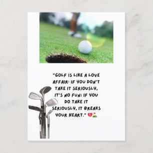 Golf Funny Saying Quotes Greeting Golfer Postcard