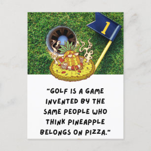 Golf Funny Saying Quotes Greeting  Golfer Postcard