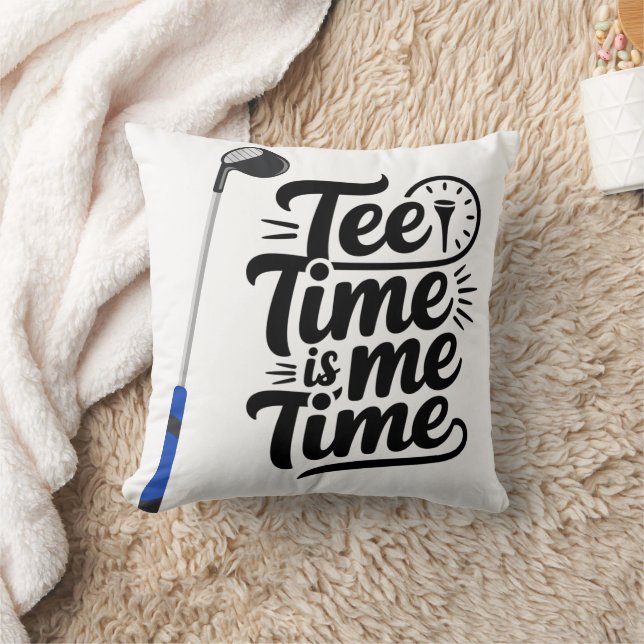 Golf  Funny saying Tee time is me time golf quotes Cushion (Blanket)