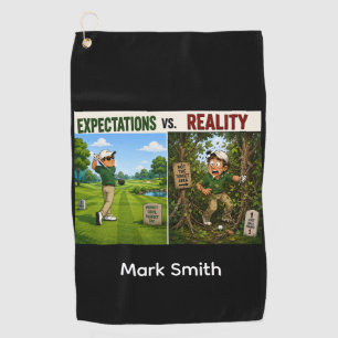 Golf funny saying with golfer towel