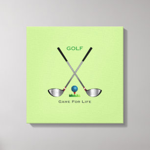 Golf Game Art Unique Stretched Canvas Print