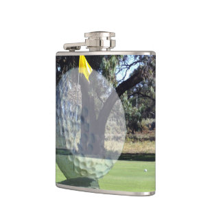 Golf Game Composition, Vinyl Wrapped Hip Flask