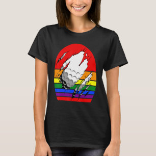 Golf Gay Rainbow Golf Ball comes through T-Shirt
