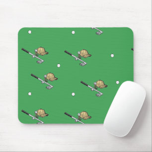 Golf gear on green mouse mat