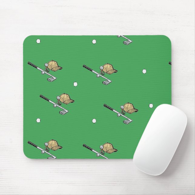 Golf gear on green mouse mat (With Mouse)