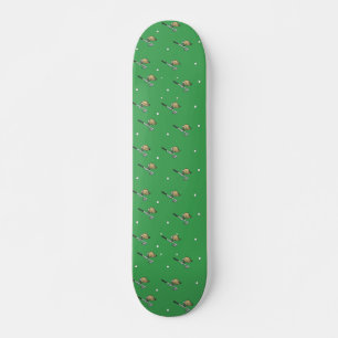 Golf gear on green skateboard
