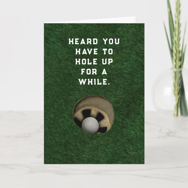 Golf Get Well Soon Card (Front)