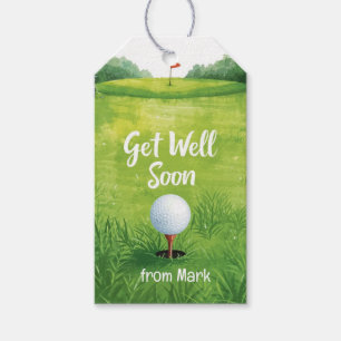 Golf Get Well Soon Card – Watercolor Golf Course Gift Tags