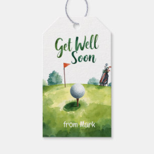 Golf Get Well Soon Card – Watercolor Golf Course Gift Tags
