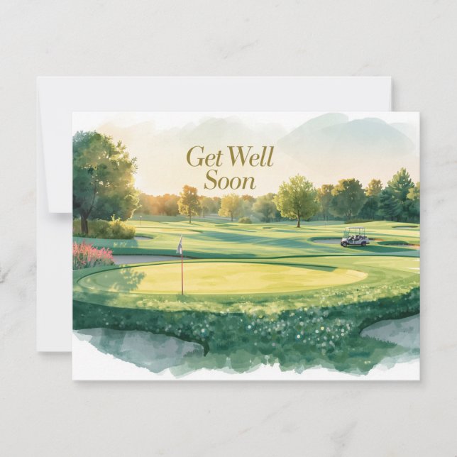 Golf Get well soon Golfer  Card (Front)