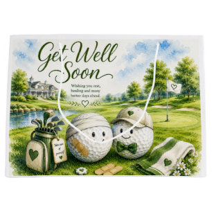 Golf Get well soon send wishes for golfer  Large Gift Bag