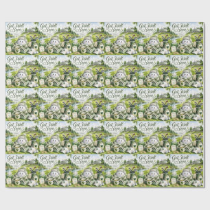 Golf Get Well Soon with golf ball on green Wrapping Paper