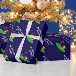 Golf gift Christmas wrapping paper