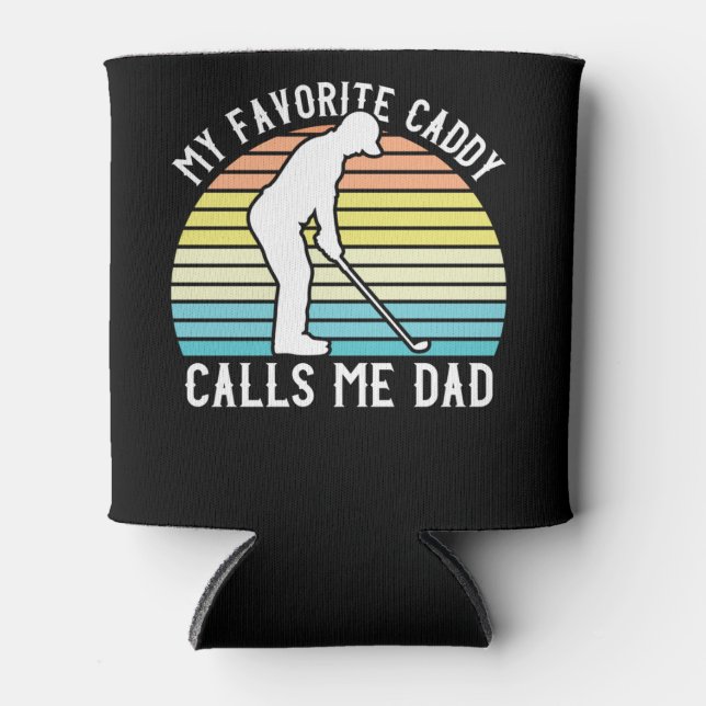 Golf Gift for Dad, Fathers Day Golfing Gift Can Cooler (Front)