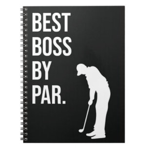 Golf Gifts For Boss Funny Golfer Best Boss By Par Notebook