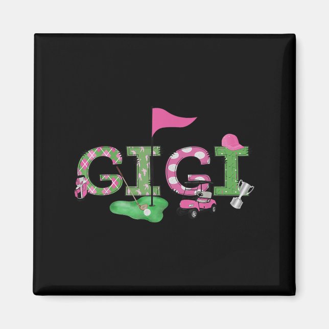 Golf Gigi Nk Hole In One Golf 1st Birthday Girl  Magnet (Front)