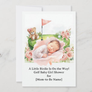 Golf Girl Baby Shower on Golf Course Invitation