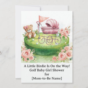 Golf Girl Baby Shower on Golf Course Invitation