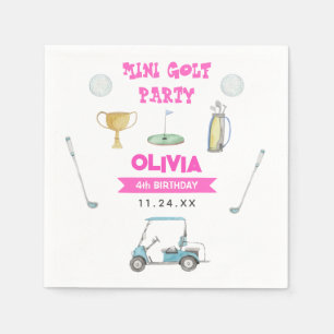 Golf Girl Birthday Party Napkin