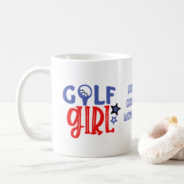Golf Girl Customised Coffee Mug  (With Donut)