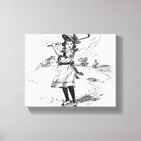 Golf Girl Golfing Vintage Art