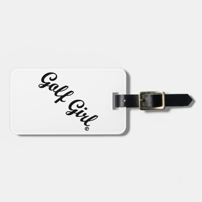 Golf Girl Luggage Tag (Front Horizontal)