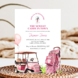 Golf Girl the newest caddie Baby Shower Invitation