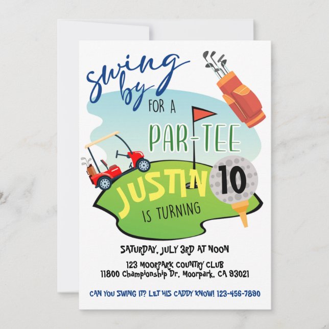 GOLF, GOLF PARTY, PAR-TEE, BIRTHDAY (Front)