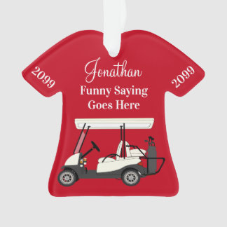 Golf Golfer Cart Personalised Shirt Acrylic Ornament