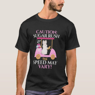 Golf Golfer Easter Eggs Bunny Rabbit Golf Cart Cau T-Shirt