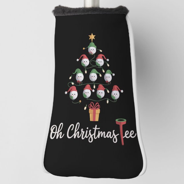 Golf Golfer Funny Golfing Oh Christmas Tee Head Cover (Rotate 90)