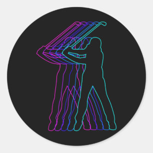 Golf Golfer Gift Clothes For Boys Youth Men Kids T Classic Round Sticker