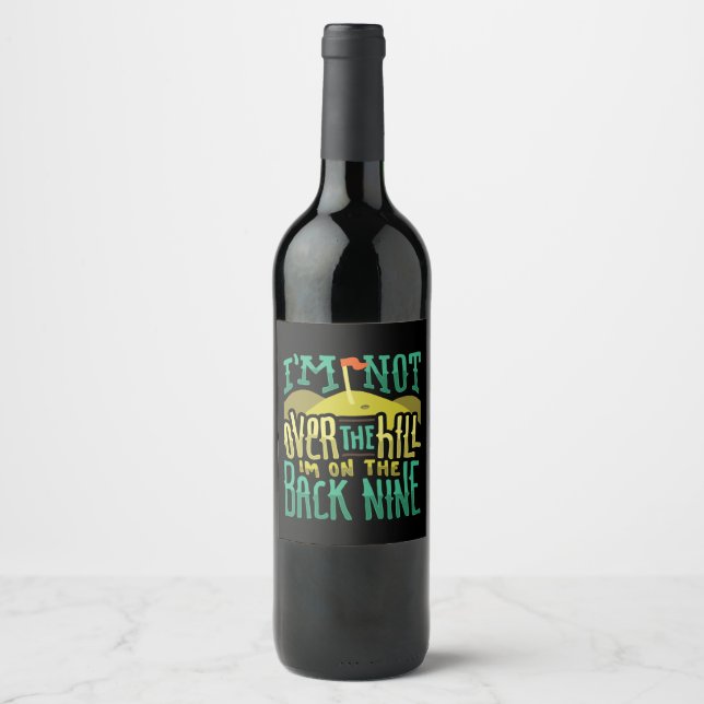 Golf Golfer Gift Wine Label (Front)