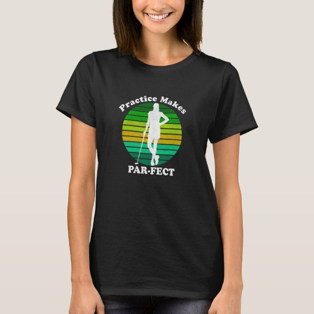 Golf Golfer Golf Swing Golf Female Golfer T-Shirt (Front)
