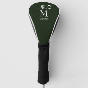 Golf Golfer Golfing Elegant Monogram Custom Head Cover
