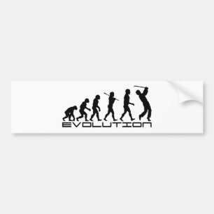 Golf Golfer Golfing Sport Evolution Art Bumper Sticker